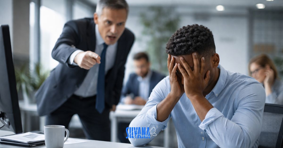 ambiente corporativo com liderança e impacto emocional